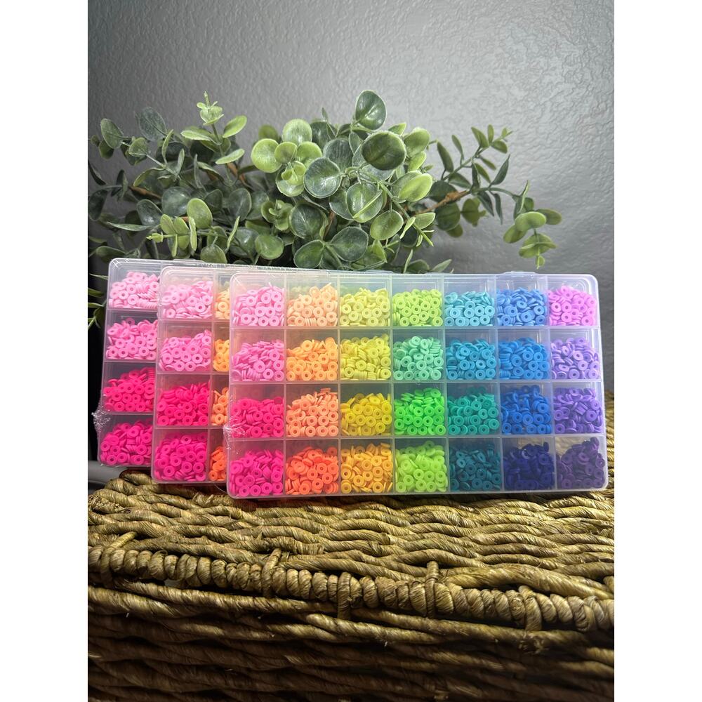 Clay Beads- Rainbow- x3 Boxes‎